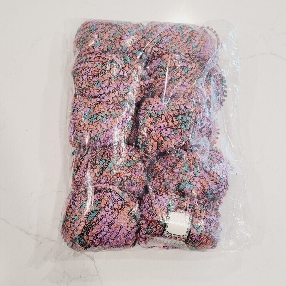 Ribbon Yarn Fabu Muench10 pc Lot 4321 Green Purple Red 50g 72m DISC - Picture 7 of 7